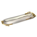 Golden Vine Collection Hammered Narrow Oval Tray